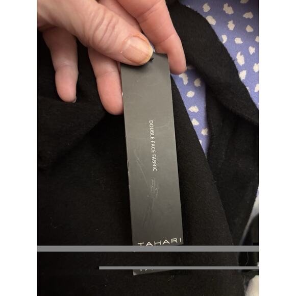 Tahari Ladies Blk Wrap Coat W/ Belt Double Face Fabric Sz XXL Shawl MSRP$350 - Picture 6 of 8